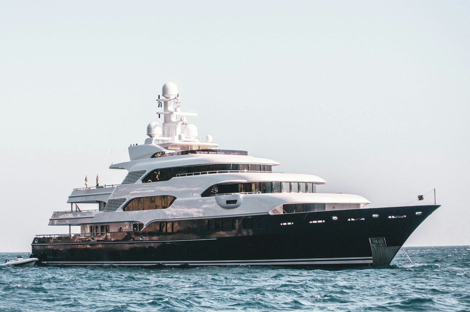 62m luxury superyacht cruising azure Mediterranean waters